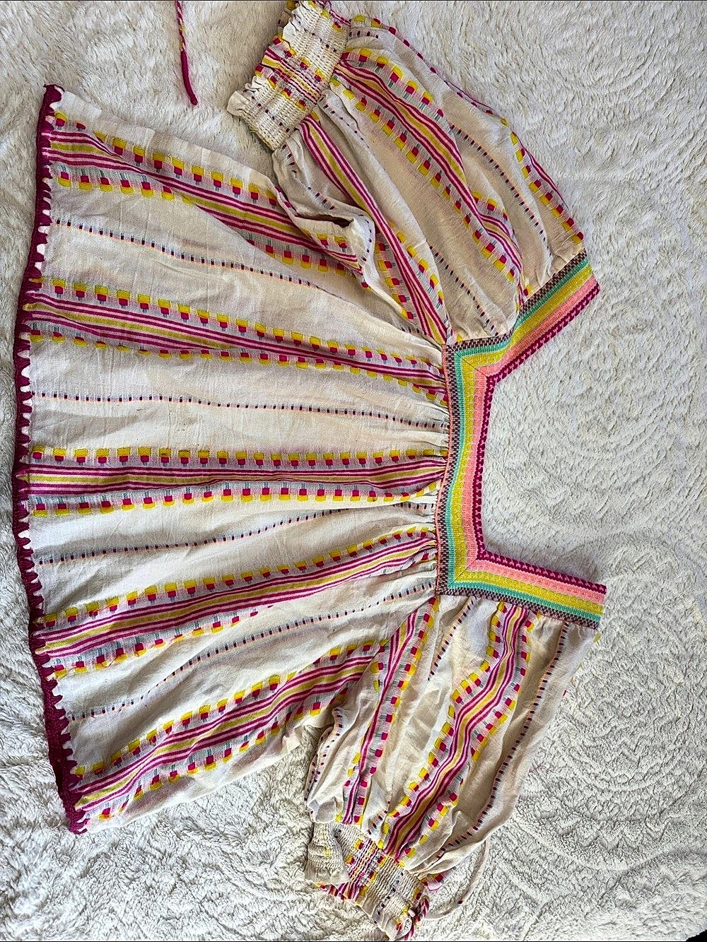 SAYLOR Caron Top Embroidered Crop Top Pink & Yellow